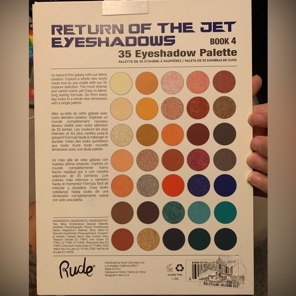 Rude Cosmetics Return of the Jet Eyeshadows palette - Picture 2 of 2